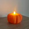 Okrągła Dynia Jesienna Świecznik na Tealight LED